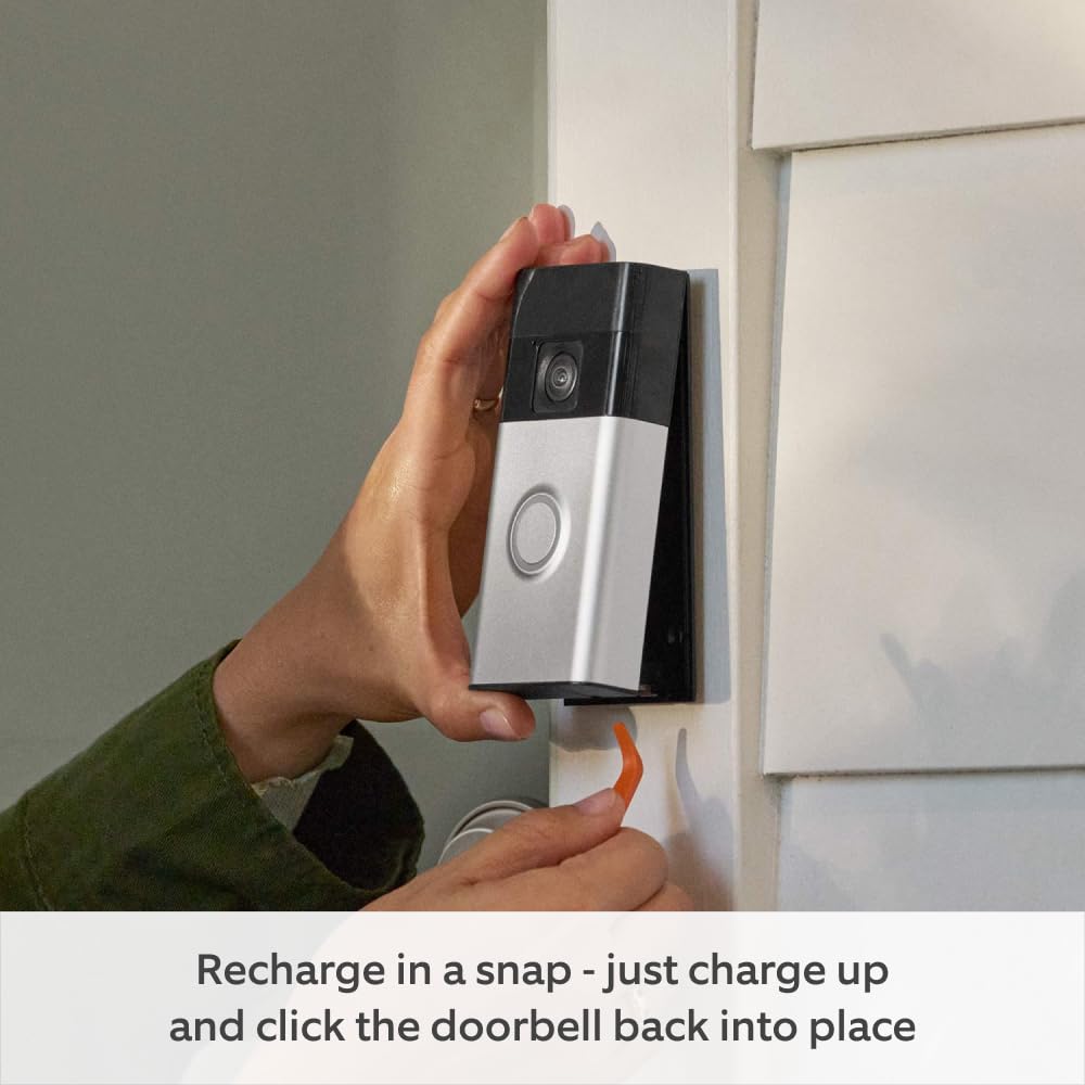 Ring Battery Video Doorbell | Venetian Bronze, Works with Alexa + Echo Pop