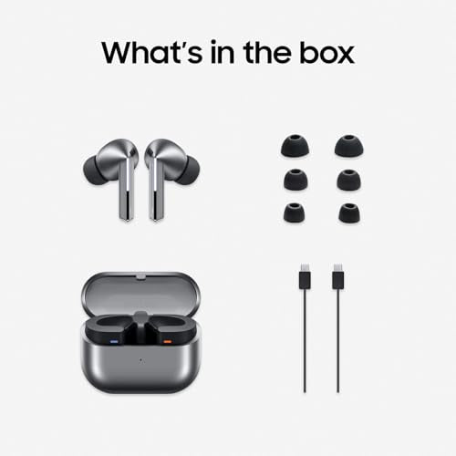 Samsung Galaxy Buds3 Pro Grey with Galaxy AI, Wireless Earbuds, Noise Cancelling, Bluetooth, 360 Audio