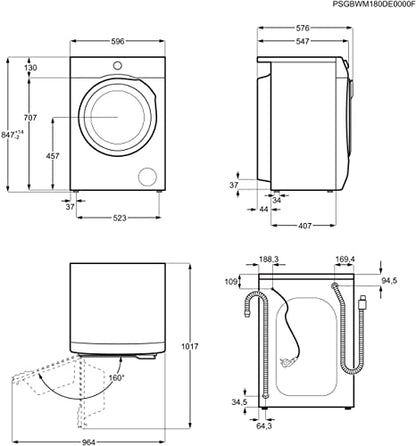 AEG Series 6000 L6FBA51480 washing machine Front-load 8 kg 1400 RPM White