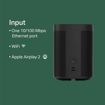 Sonos One (Gen 2) - The powerful Smart Speaker with Amazon Alexa Built-in, Black