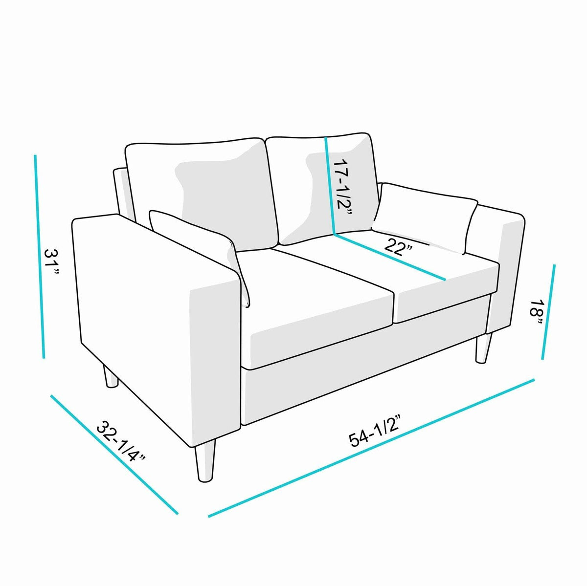 Grey Linen 3-Seater and 2-Seater Fabric Sofa Set with Pocket Spring Cushions and Solid Wood Legs
