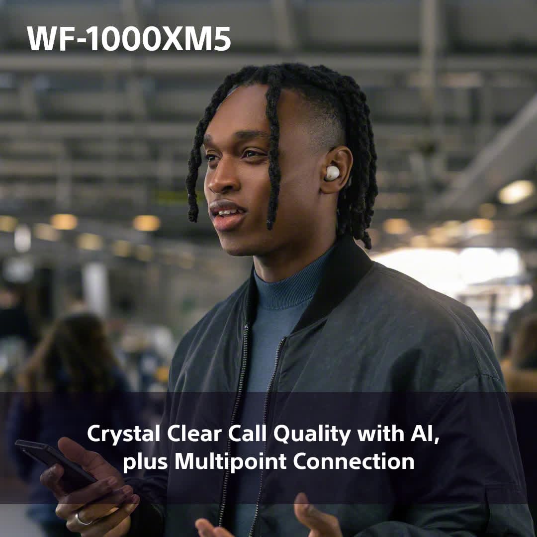 Sony WF-1000XM5 Wireless Noise Cancelling Earbuds, Bluetooth, In-ear Headphones, Mic