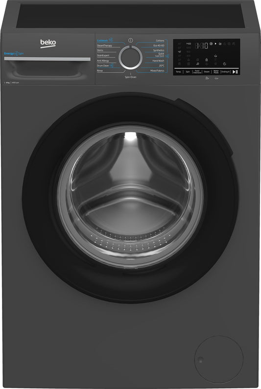 Beko 8 Kg Front Loading Washing Machine, 1400 RPM, 15 Programmes, LED Display