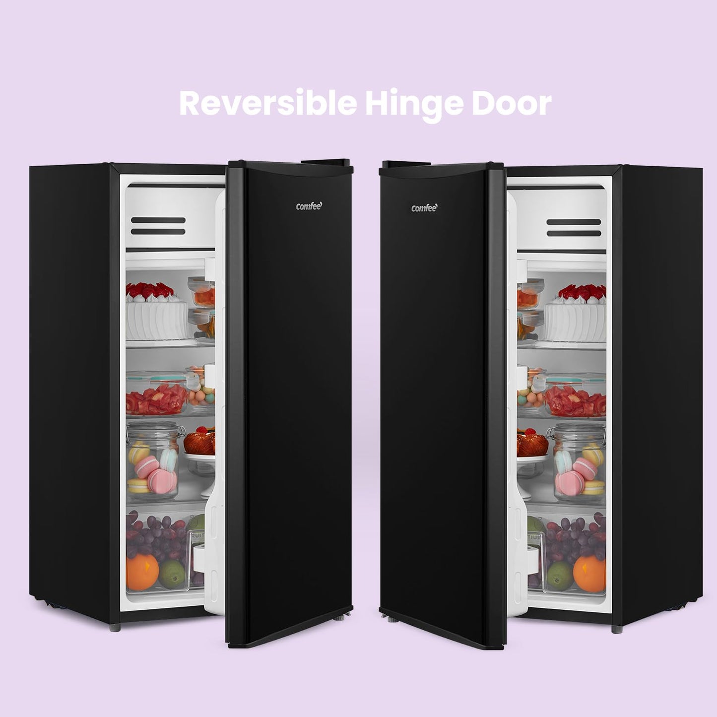 COMFEE' RCD93BL2(E) Under Counter Fridge, 93L Small Fridge with Cooler Box