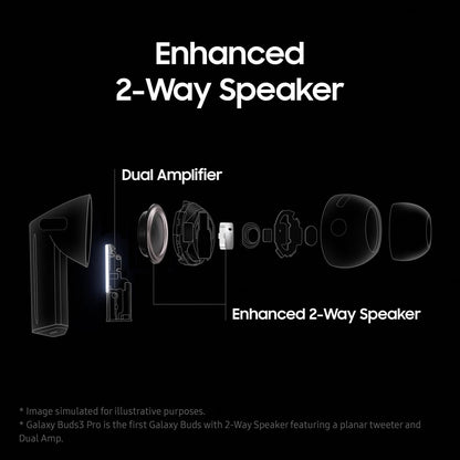 Samsung Galaxy Buds3 Pro Grey with Galaxy AI, Wireless Earbuds, Noise Cancelling, Bluetooth, 360 Audio