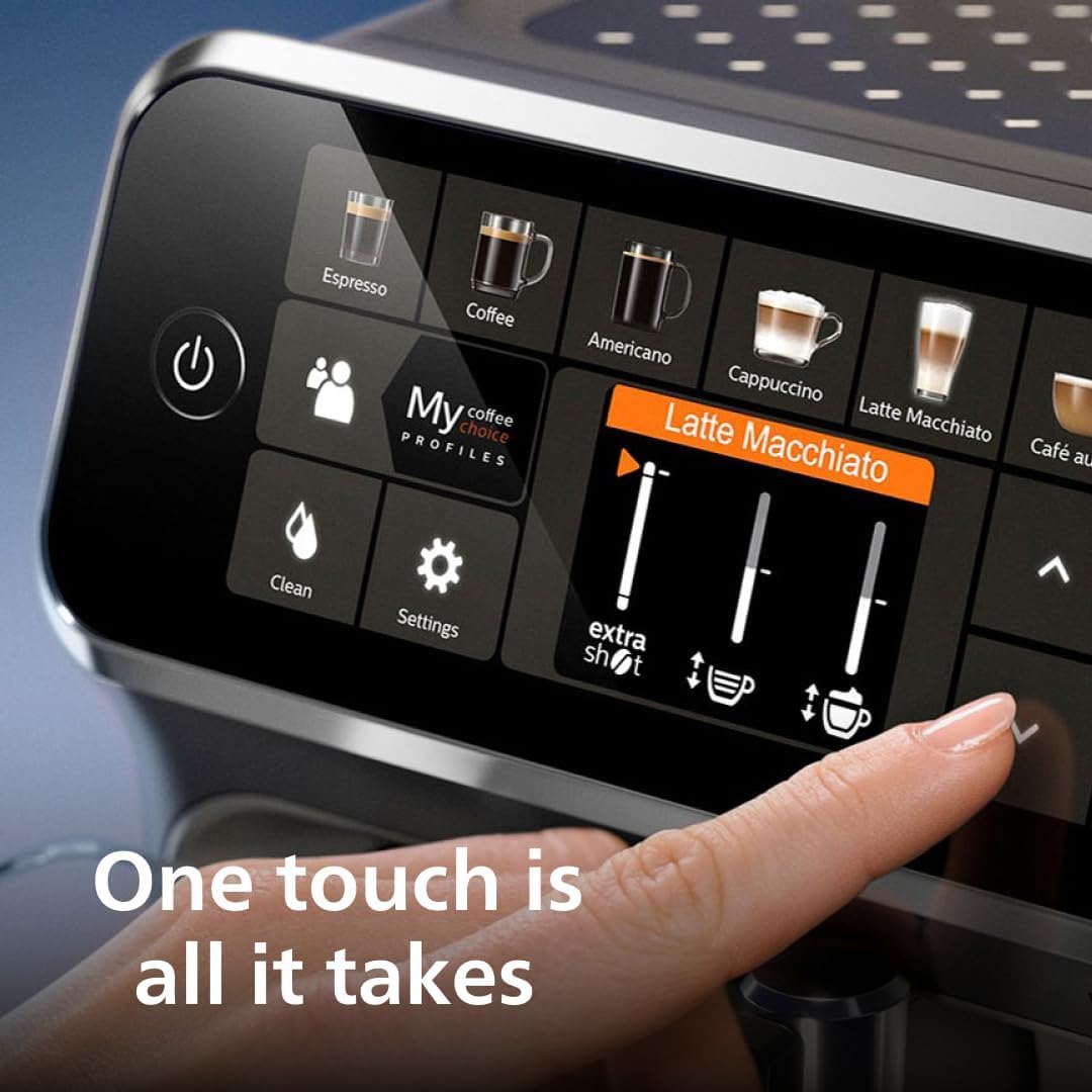 Philips 5400 Series Fully Automatic Espresso Machine - 12 Coffees, Easy-To-Clean LatteGo Milk System