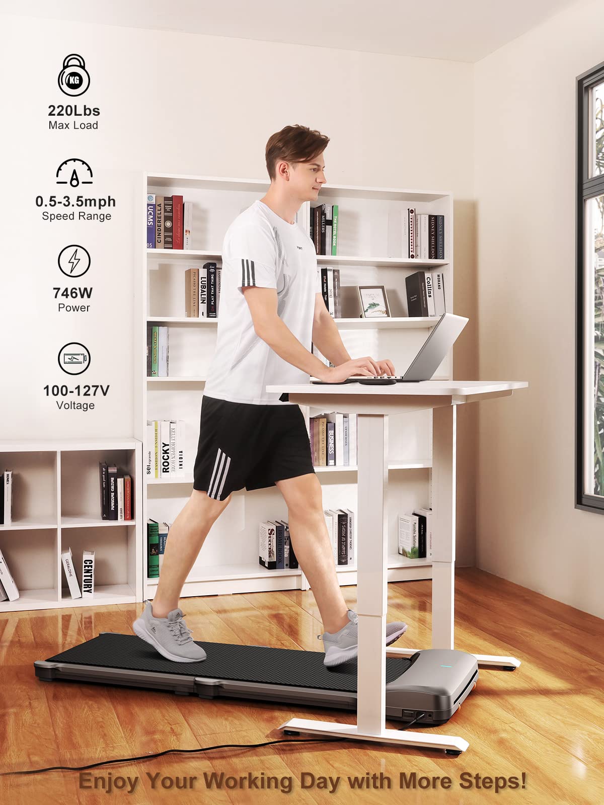 WalkingPad C1 Treadmills for Home, Under Desk Treadmill Ultra Slim Folding Walking Pad