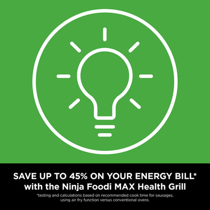Ninja Foodi MAX Health Grill & Air Fryer with Digital Cooking Probe, 6-in-1; Grill, Fry, Bake
