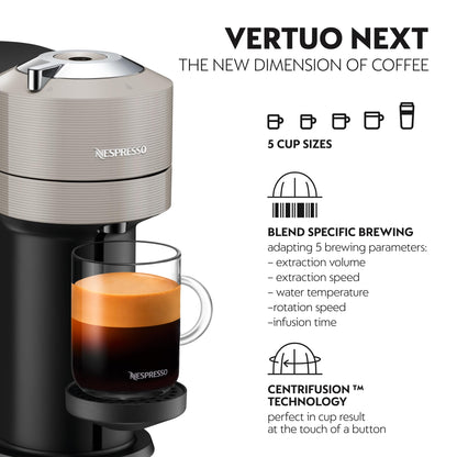 Nespresso Vertuo Next Coffee Pod Machine, Centrifusion Technology, Wi-Fi and Bluetooth Enabled