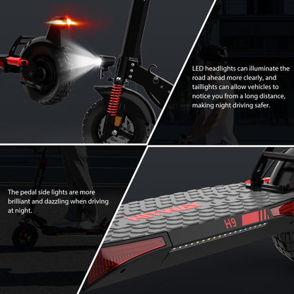 HITWAY Electric Scooter Adult 10 Inch, 15.6-27AH Battery 500W Motor