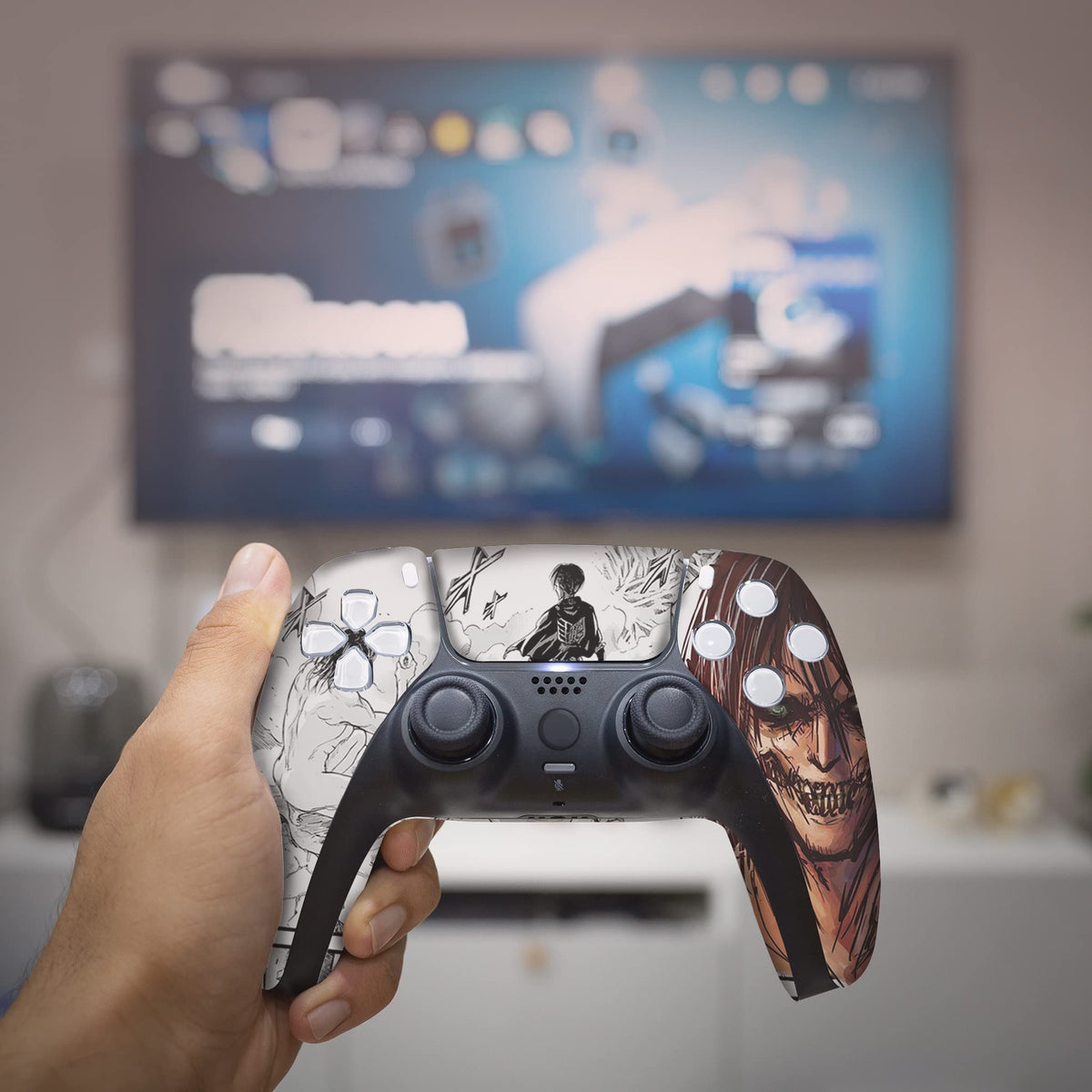 Attackk on Tittan Custom PS-5 Controller Wireless compatible with Play-Station 5 Console