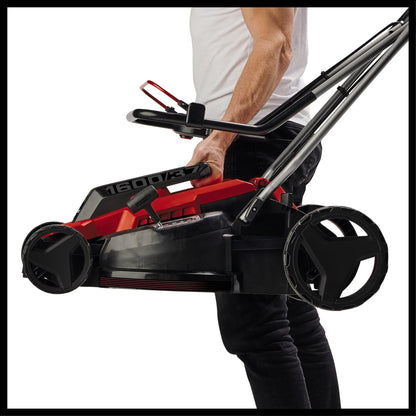 Einhell 1600W Electric Lawn Mower, 37cm Cutting Width, 38L Large Capacity Grass Box