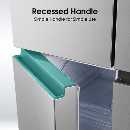 Hisense RQ560N4WCF Freestanding American Fridge Freezer Cross Door, No Frost, 454 liters, Stainless Steel  s
