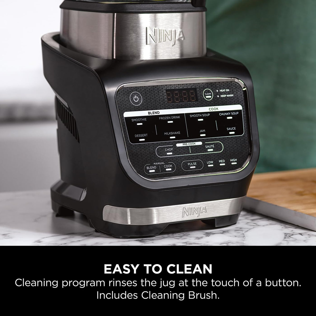 Ninja Foodi Blender & Soup Maker, 10 Auto-iQ Programs, 1.7L Glass Jug, Hot & Cold Blender