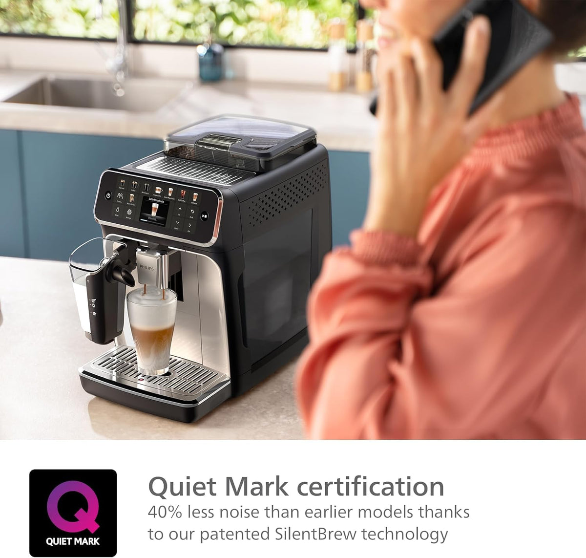 Philips 5400 Series Fully Automatic Espresso Machine - 12 Coffees, Easy-To-Clean LatteGo Milk System