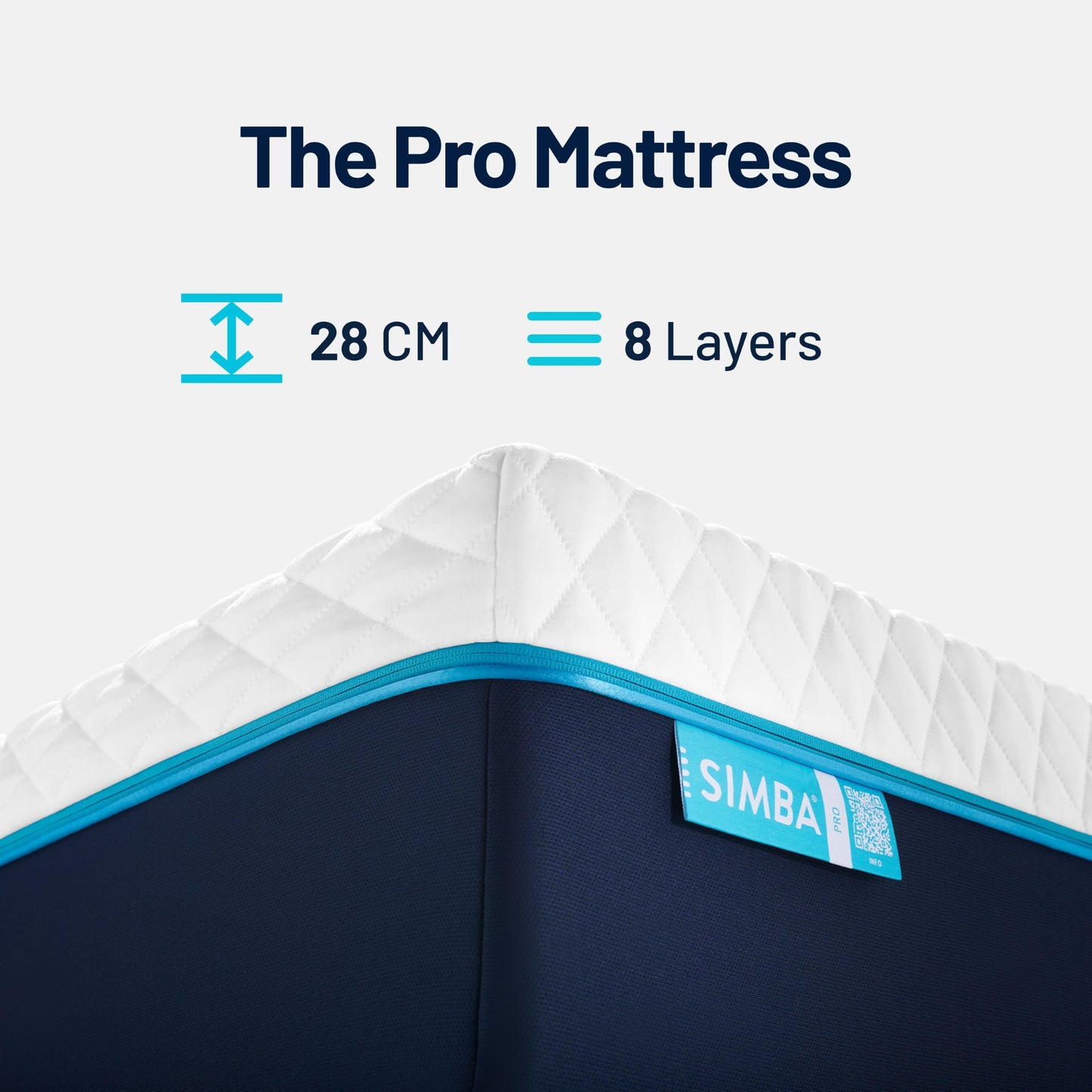 Hybrid Pocket Spring and Foam Mattress with Aerocoil Microsprings and Wool Layer, 28cm Deep, Queen 160x200cm