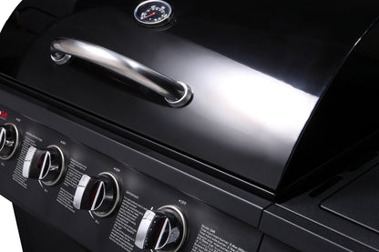 CosmoGrill Original 5 Gas Burner 4+1 Garden Grill, Steel Warming Rack, Side-Burner