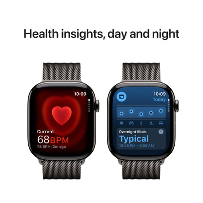Apple Watch Series 10 GPS + Cellular 46 mm Smartwatch with Slate Titanium Case