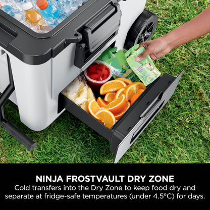 Ninja FrostVault Heavy-Duty Insulated Cool Box, Wheeled Premium Cooler