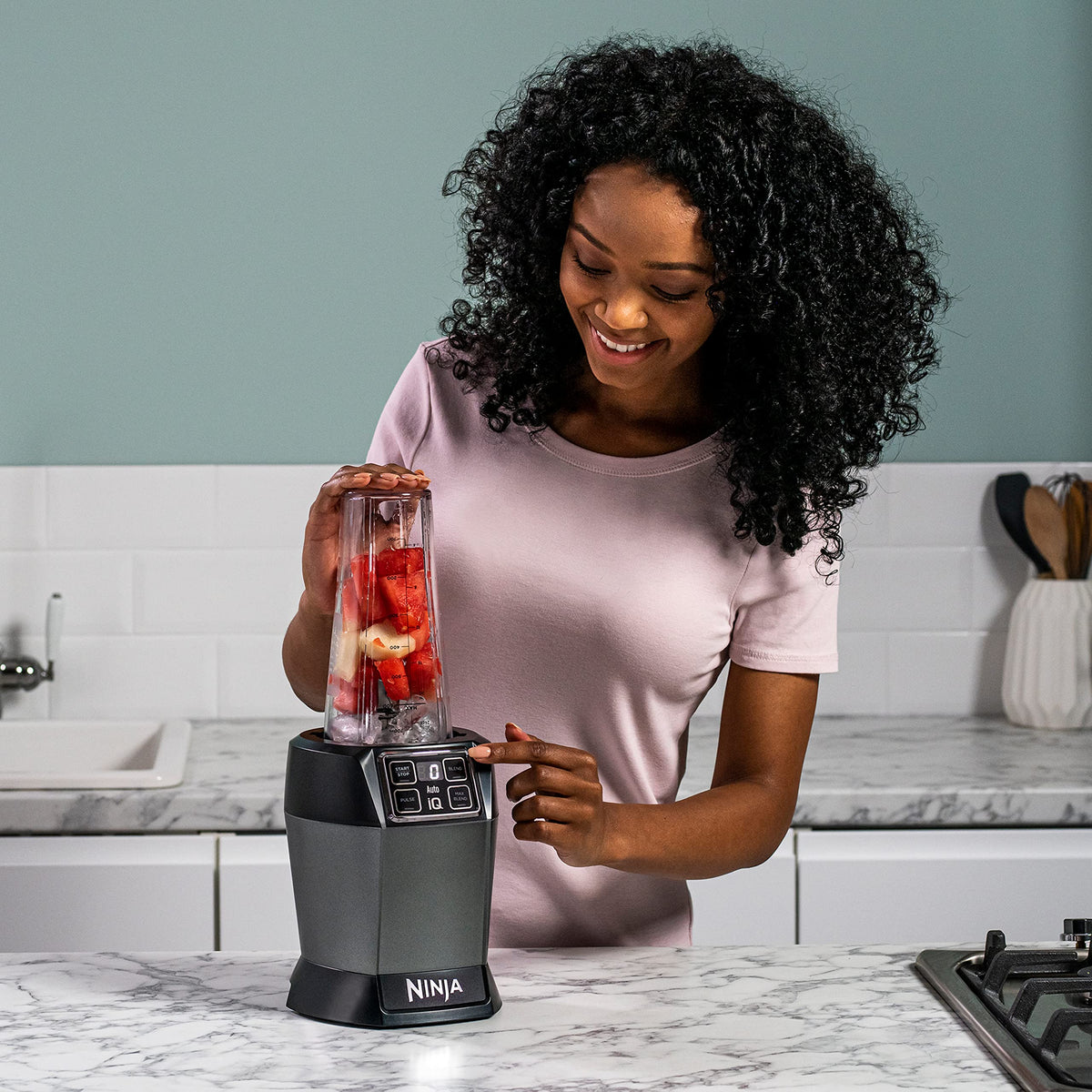 Ninja Blender with 2 Automatic Programs: Blend & Max Blend, Pulse Setting, 2x 700ml Cups