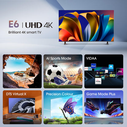Hisense 43 Inch 4K Smart TV 43E6NTUK - Dolby Vision, Game Mode PLUS