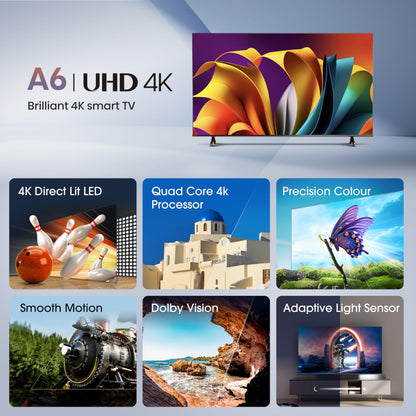 Hisense 50 Inch 4K Smart TV 50A6NTUK - Dolby Vision, Game Mode PLUS