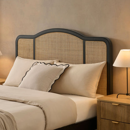 Annecy Rattan Bed Frame with Sprung Slat Base and Curved Headboard