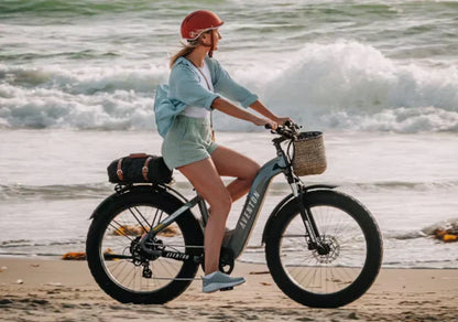 Aventon Aventure.2 Step-Through Fat Tire E-bike in Slate Grey