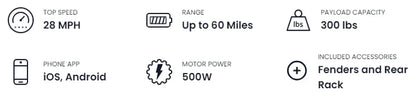 Aventon Level.2 Step-Through Commuter E-Bike In Glacier