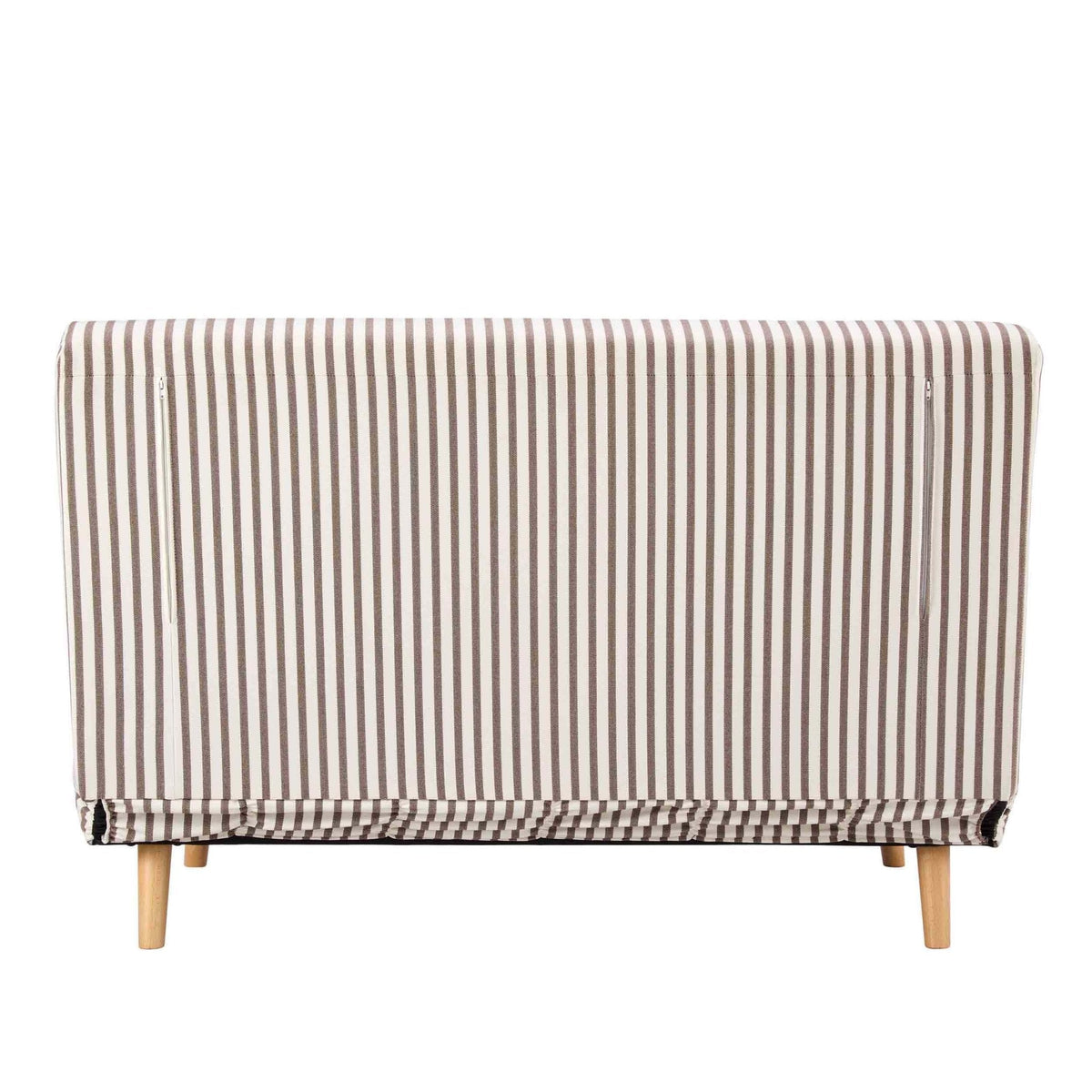 Seattle Double Click-Clack Sofa Bed in Woven Chocolate Stripe with Removable Back Cushions